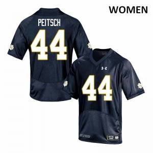 Women UND #44 Alex Peitsch Navy Game Embroidery Jerseys 515286-807